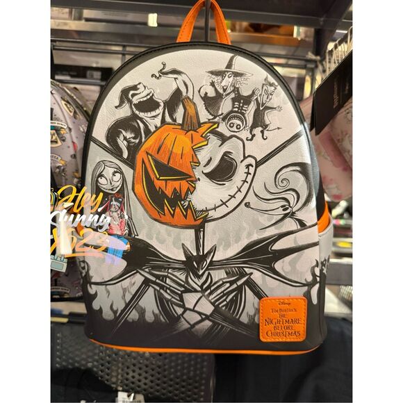 Loungefly The Nightmare Before Christmas Pumpkin King Friends Mini Backpack - Picture 1 of 5